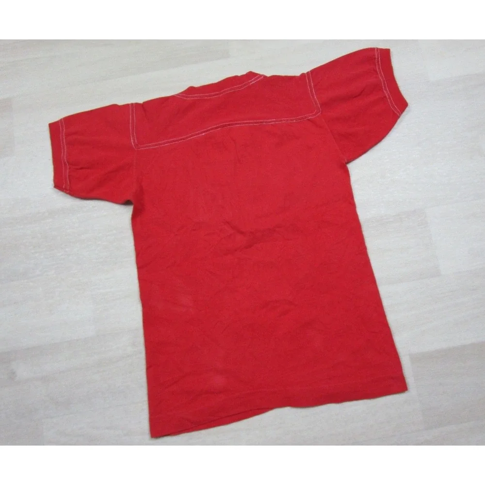 Vintage 70s State Football Champs T-Shirt Kids (M) Single Stitch Ohio Wolf